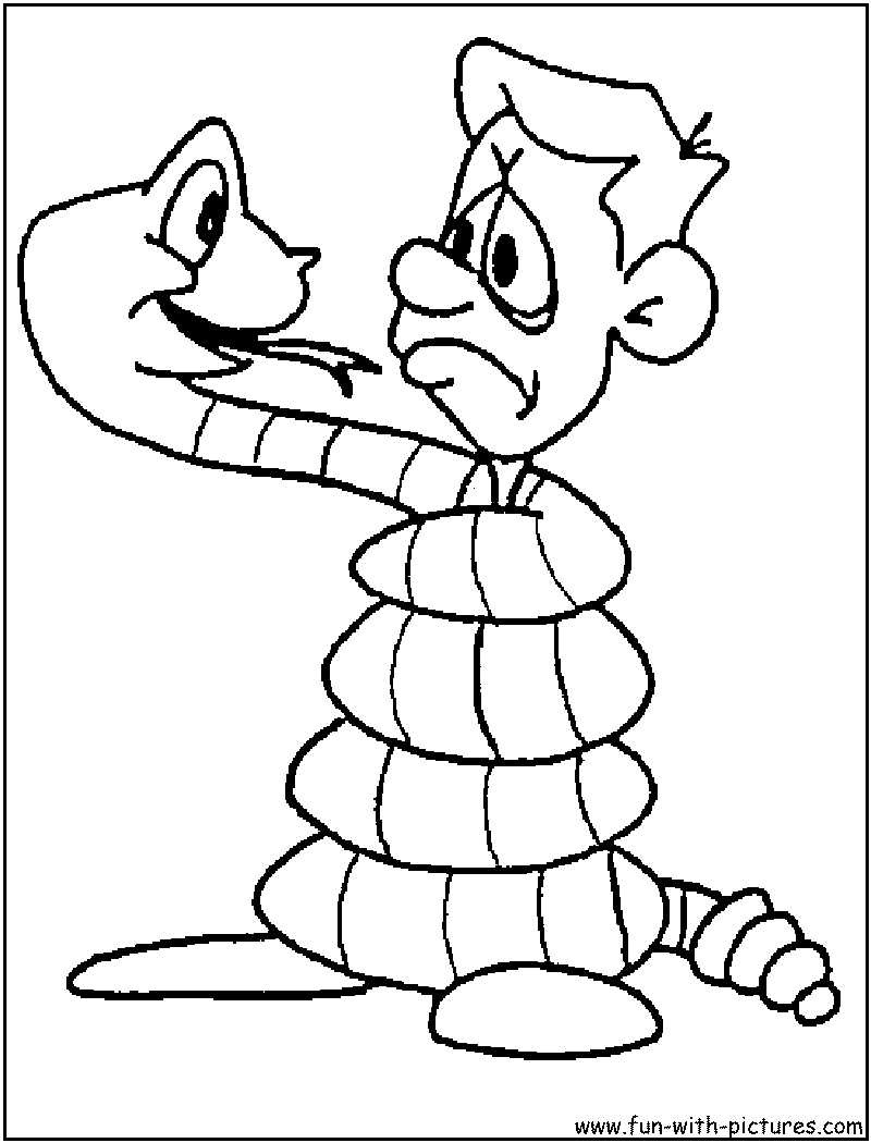 Cartoonsnake Coloring Page 