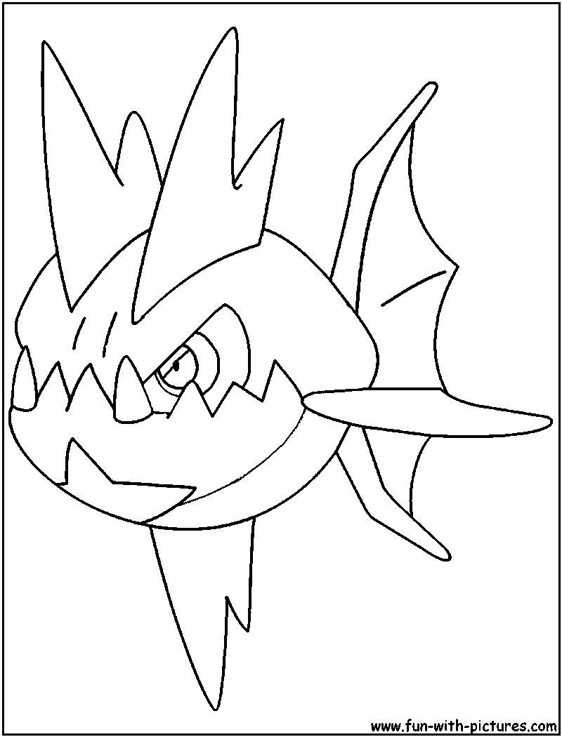 Carvanha Coloring Page 