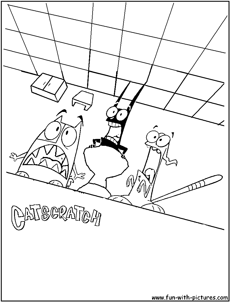 Catscratch Coloring Page 