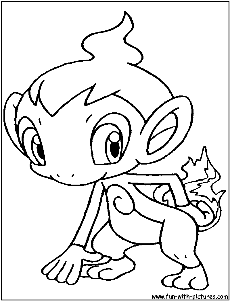 Chimchar Coloring Page 
