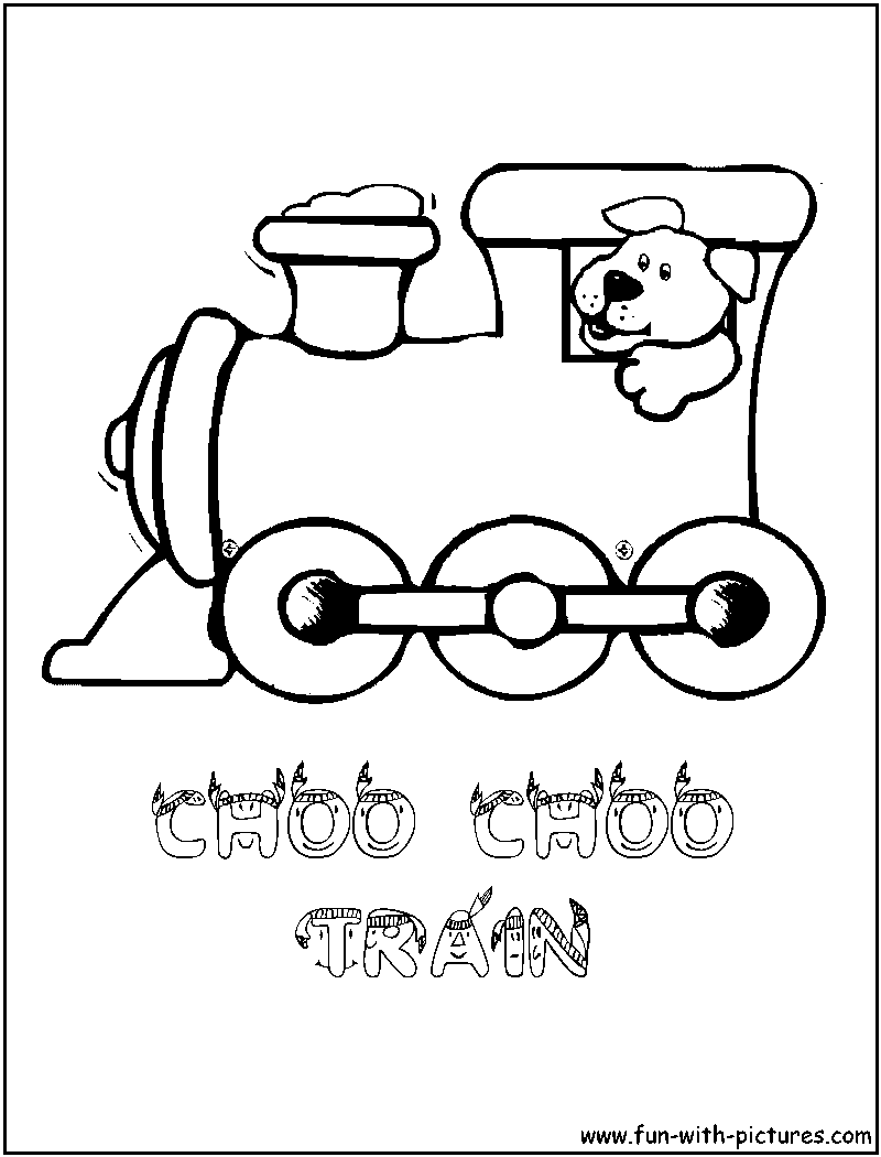 Choo Choo Train Coloring Page 