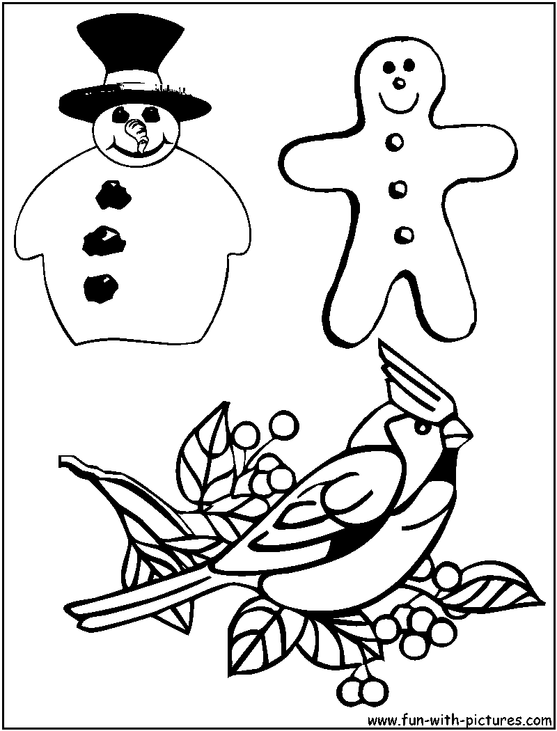 Christmas Ornaments Coloring Page 