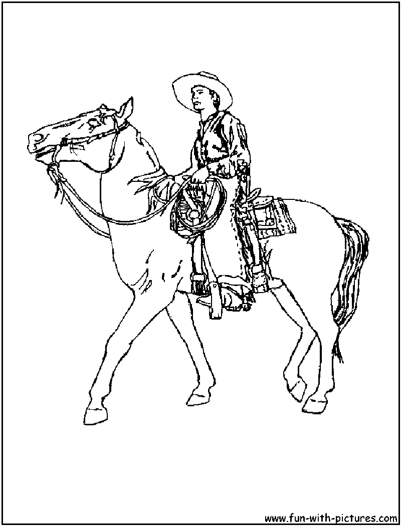 Cowboy Coloring Pages - Free Printable Colouring Pages for kids to