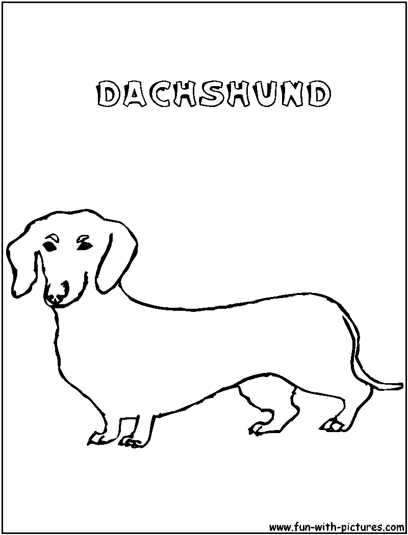 daschunds coloring pages - photo #21