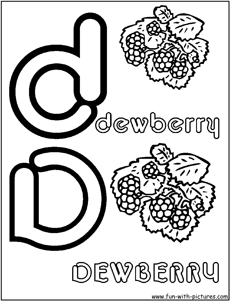 Dewberry Fruit Coloring Page 