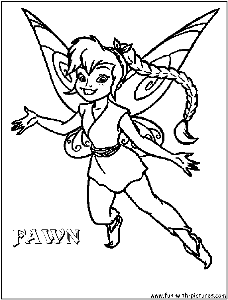 Disney Fairy Fawn Coloring Page 