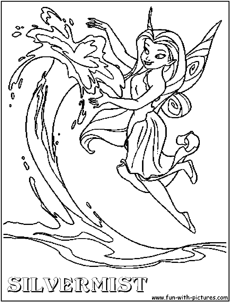 Disney Fairy Silvermist  Coloring Page 