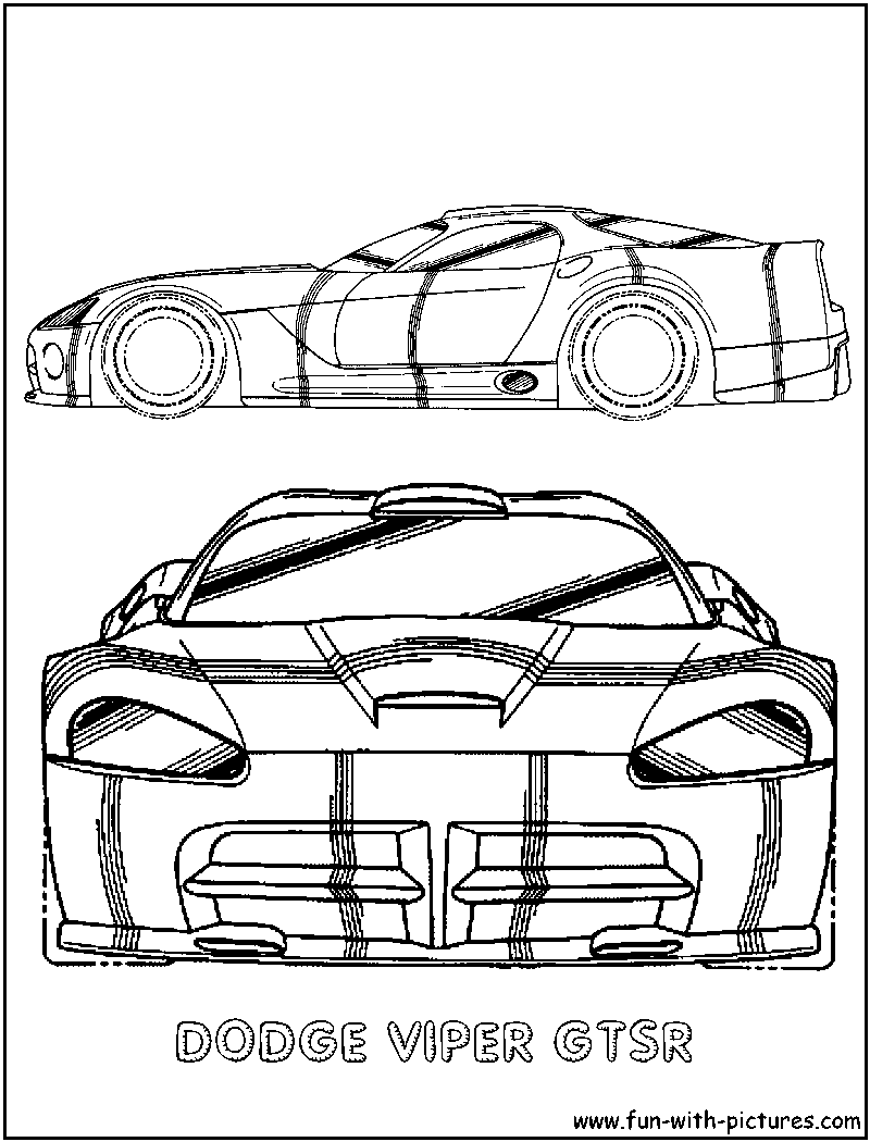 Dodge Viper Gtsr Coloring Page 