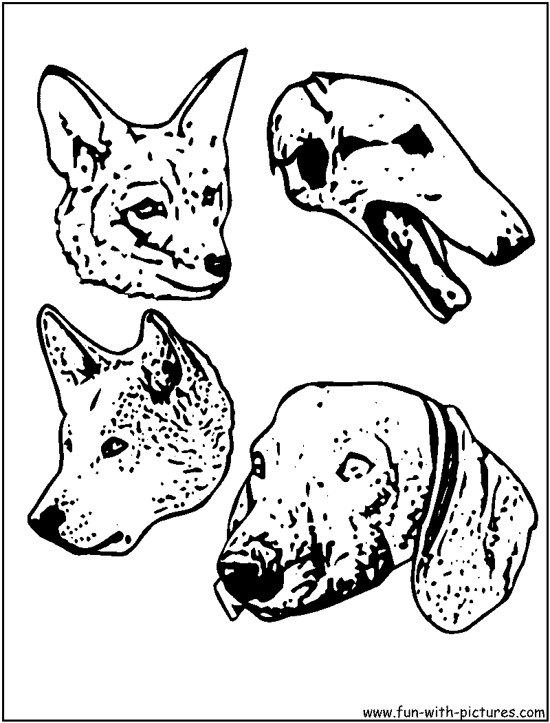 Dogfaces Coloring Page 