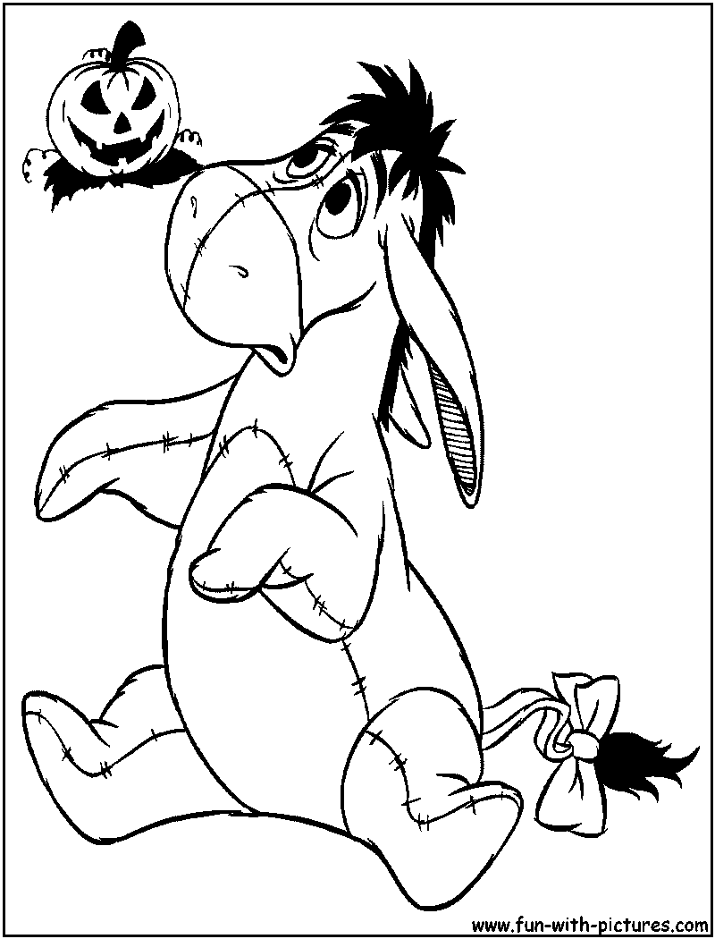 Eeyore Pumpkin Coloring Page 