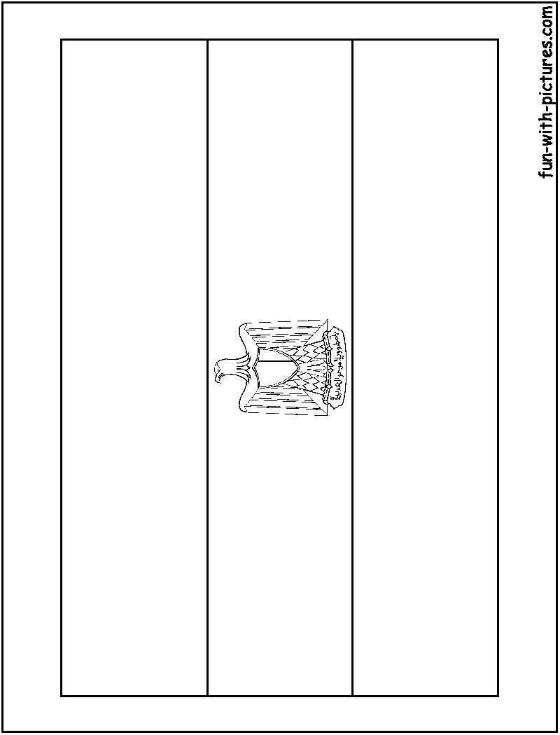 Egypt Flag  Coloring Page