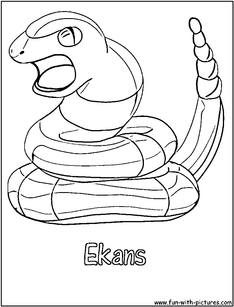 Ekans Coloring Page 