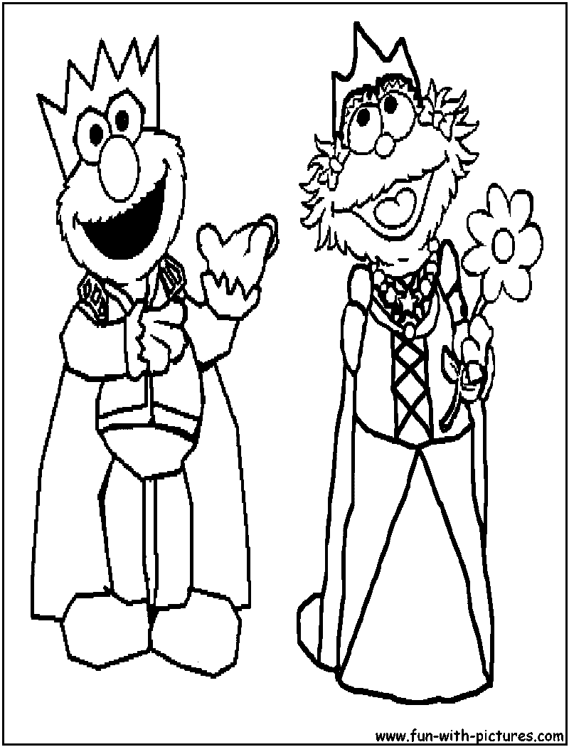 Elmozoe Sesamestreet Coloring Page 