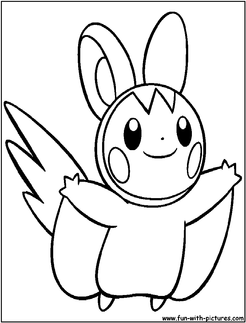 Emolga Coloring Page 