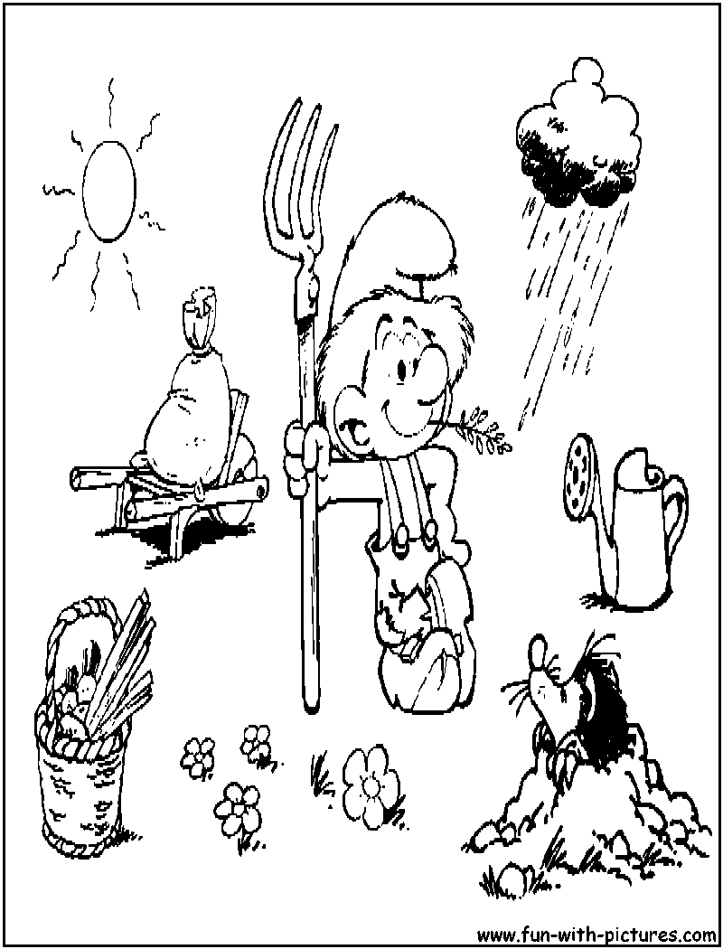 Farmersmurf Coloring Page 