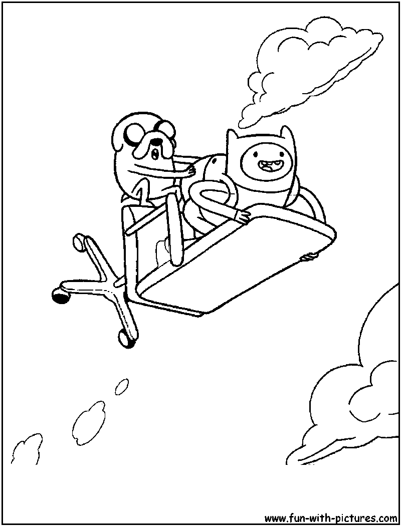 Finn And Jake Adventuretime Coloring Page 