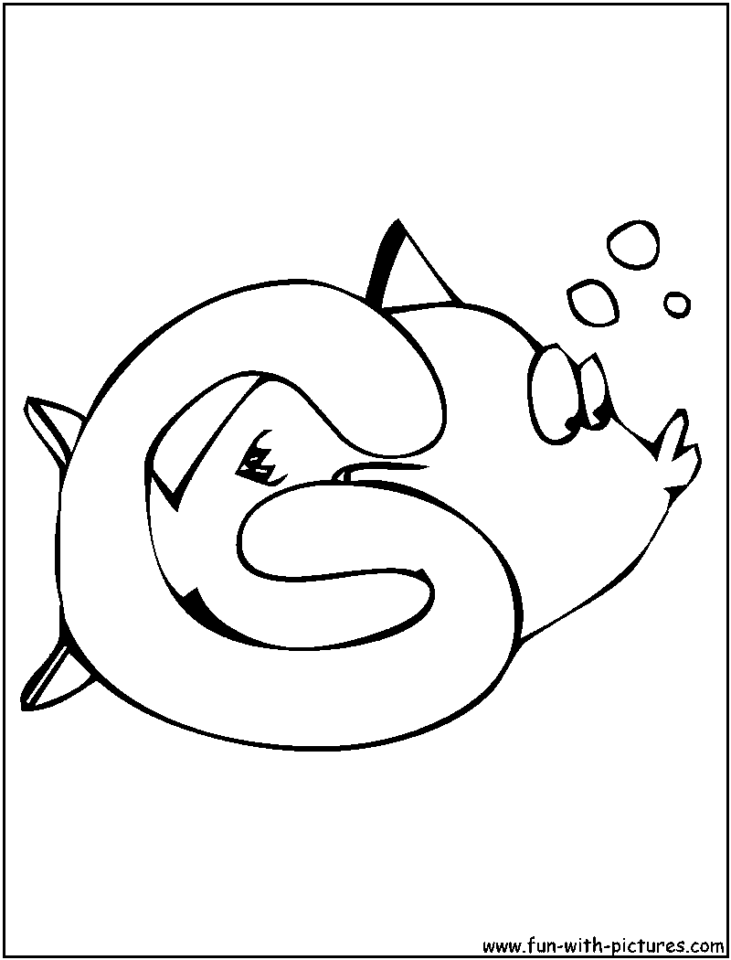 Fish G Coloring Page 