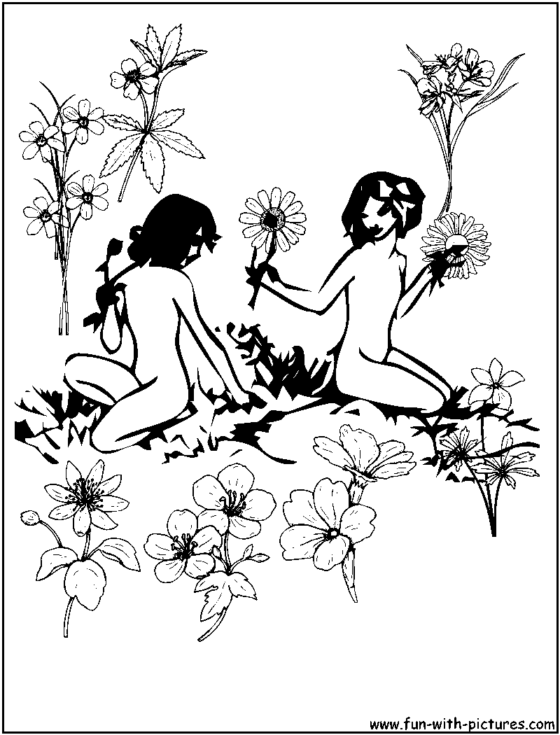 Flower Faeries Coloring Page 