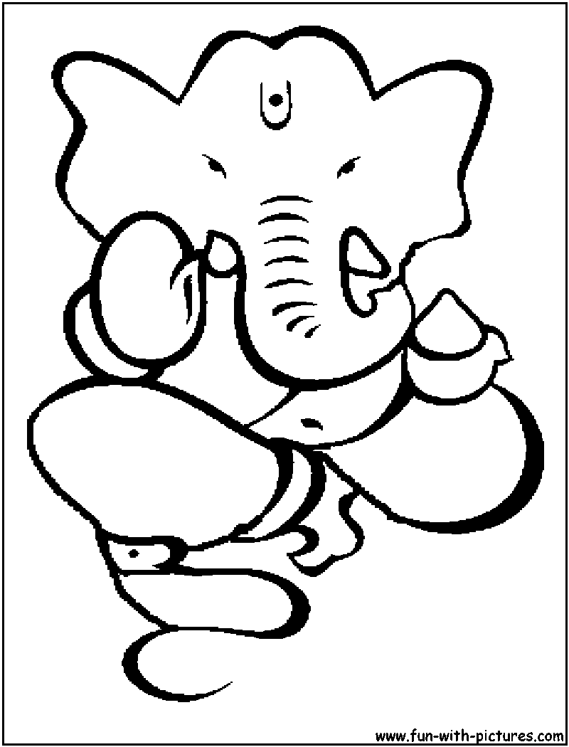 Ganesha Coloring Page 