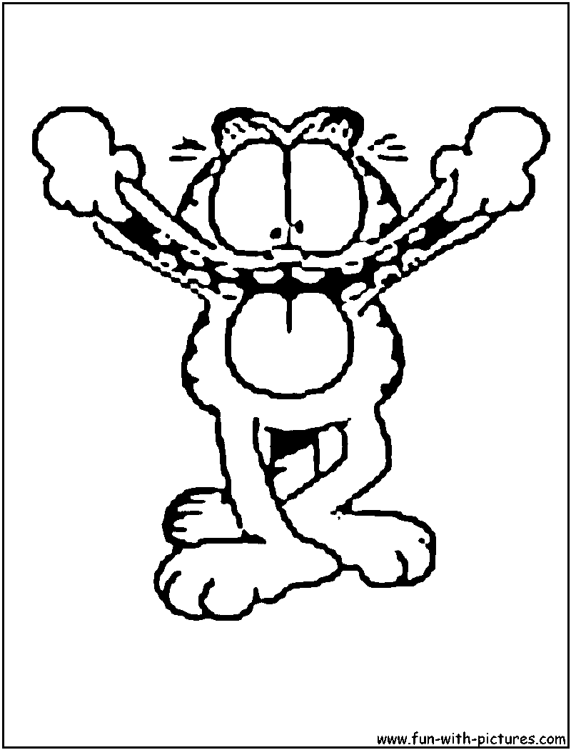 Garfield Tease Coloring Page 