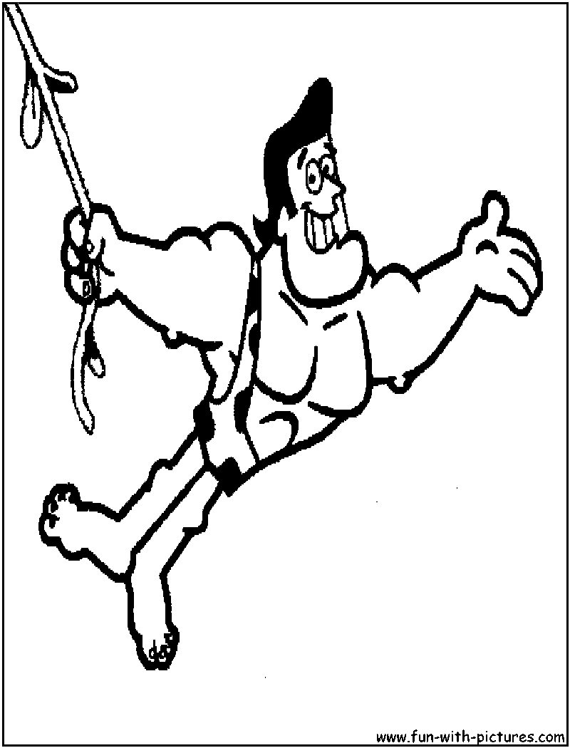 George Of The Jungle Coloring Page 