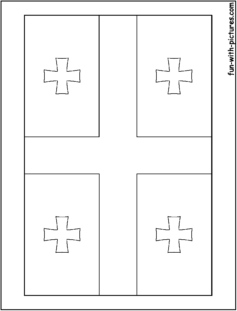 Georgia Flag  Coloring Page