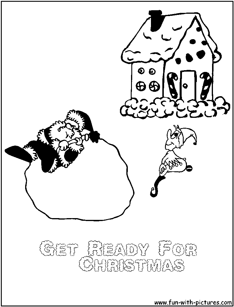 Get Ready For Christmas Coloring Page 