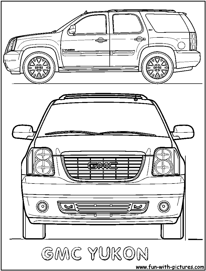 Gmc Yukon Coloring Page 