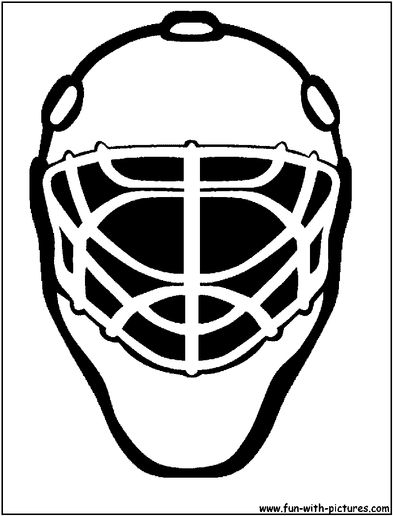 Goalie Mask Coloring Page 