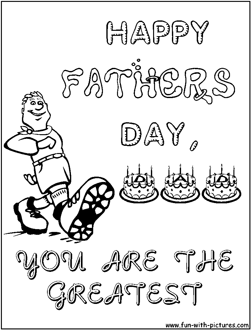 Greatest Dad Coloring Page 