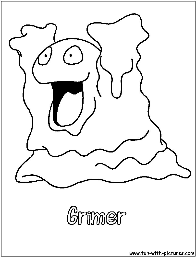 Grimer Coloring Page 