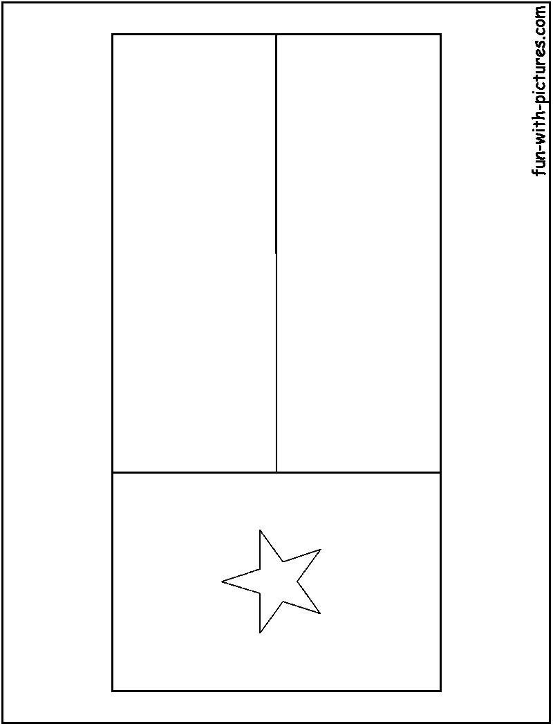 Guinea Bissau Flag  Coloring Page