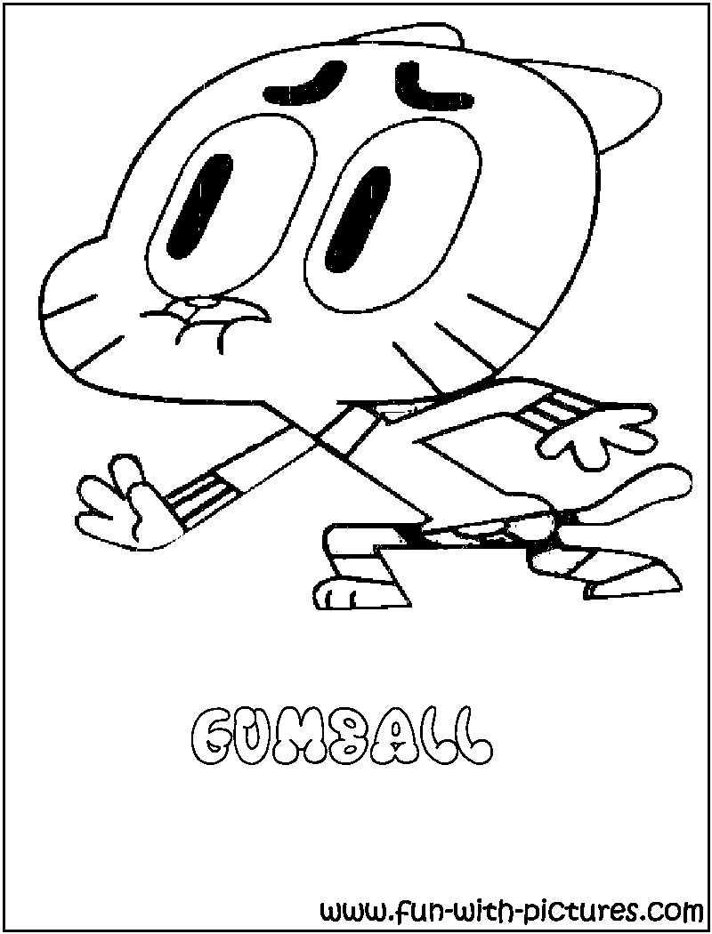 Gumball Coloring Page 