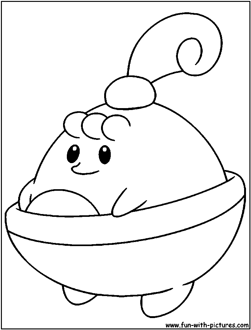 Happiny Coloring Page 