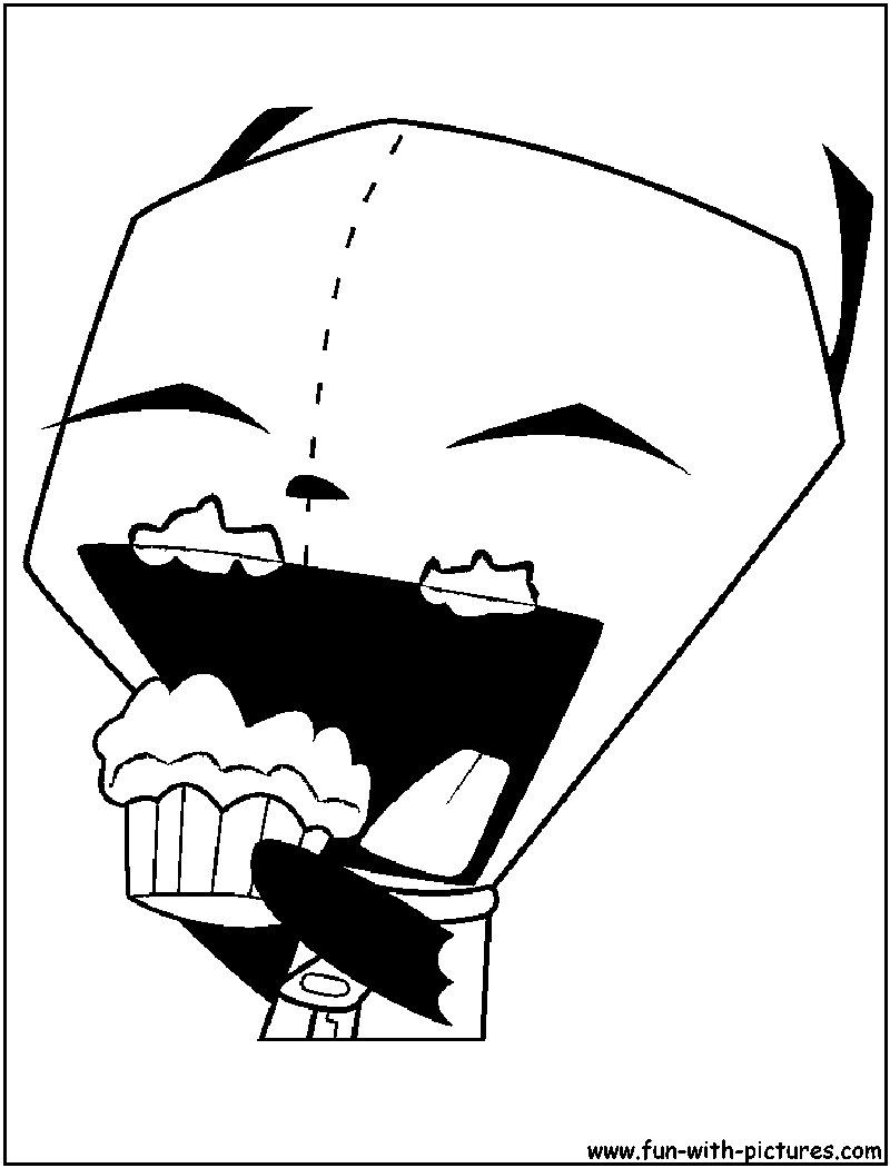 Human Zim Coloring Page 