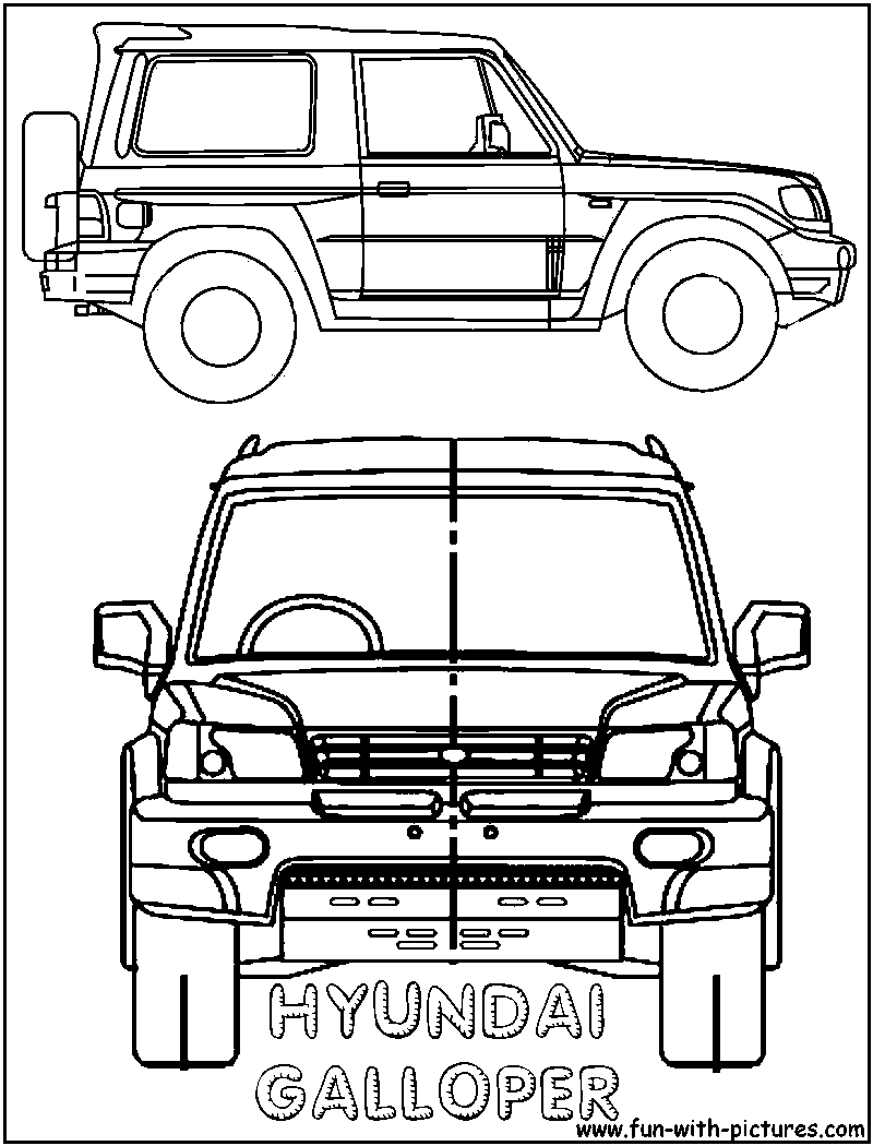 Hyundai Galloper Coloring Page 