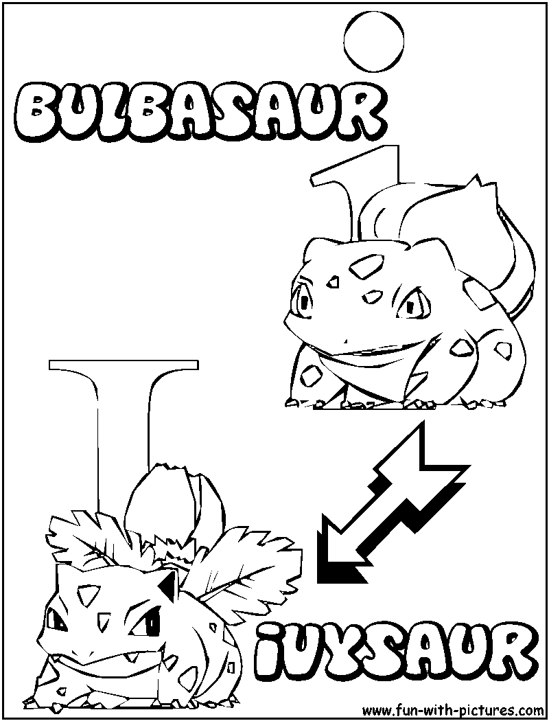 I Bulbasaur Ivysaur Coloring Page 