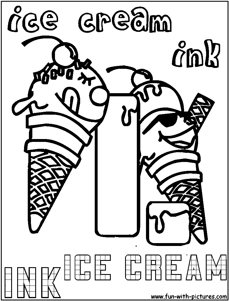 I Icecream Ink Coloring Page 