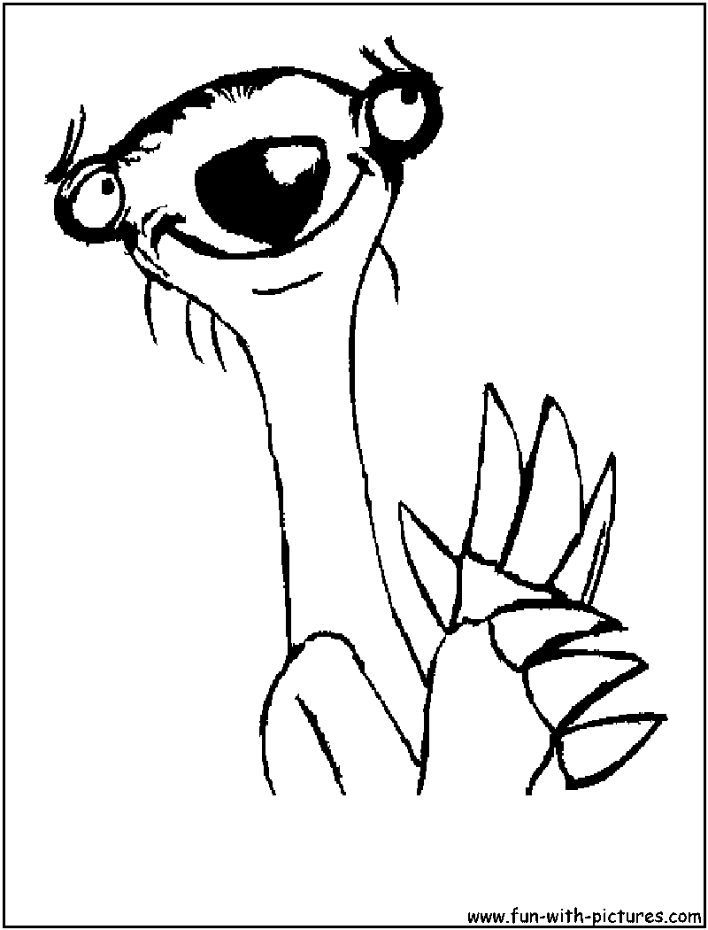 ice age coloring pages sid - photo #14