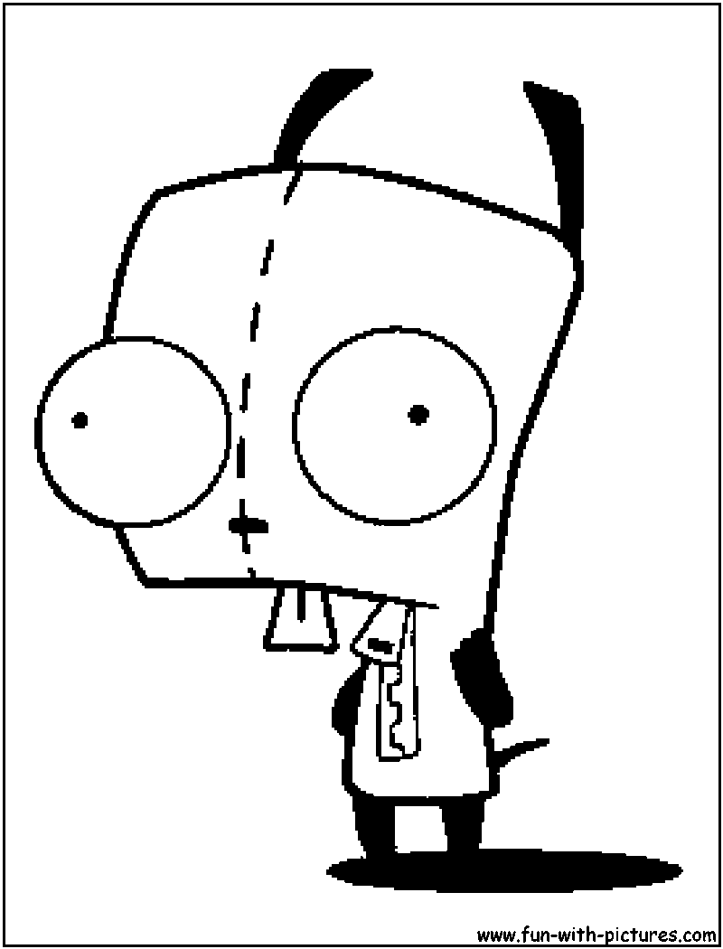 Invaderzim Coloring Page 