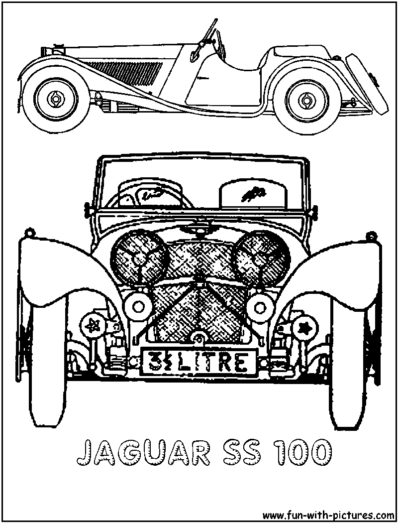 Jaguar Ss 100 Coloring Page 