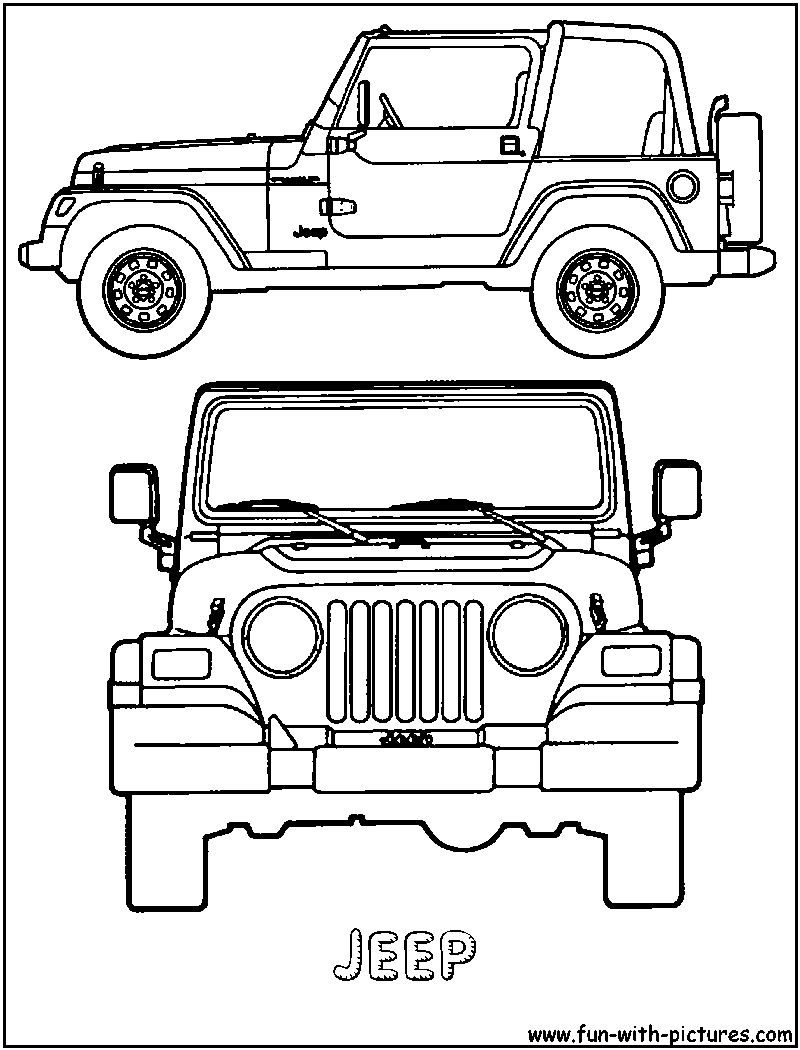 Jeep Coloring Page 