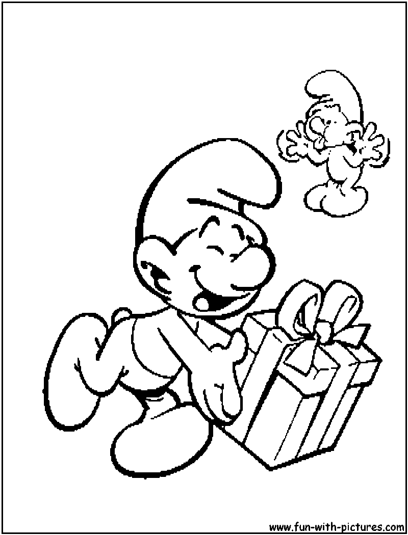 smurfette christmas coloring pages - photo #22