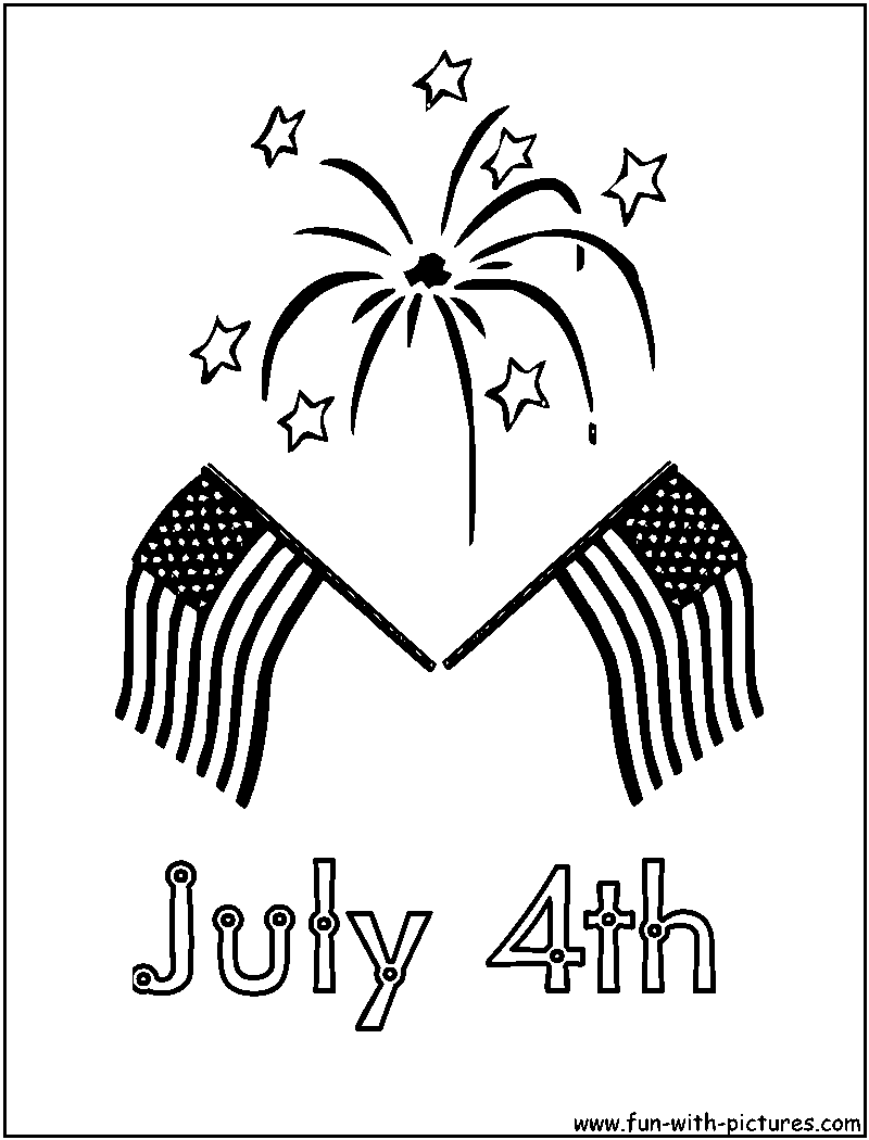 July 4th Coloring Page 