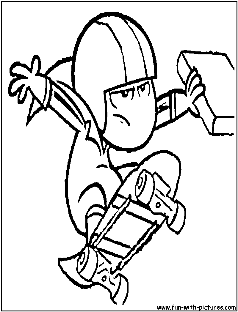 Kickbuttowski Bookskill Coloring Page 