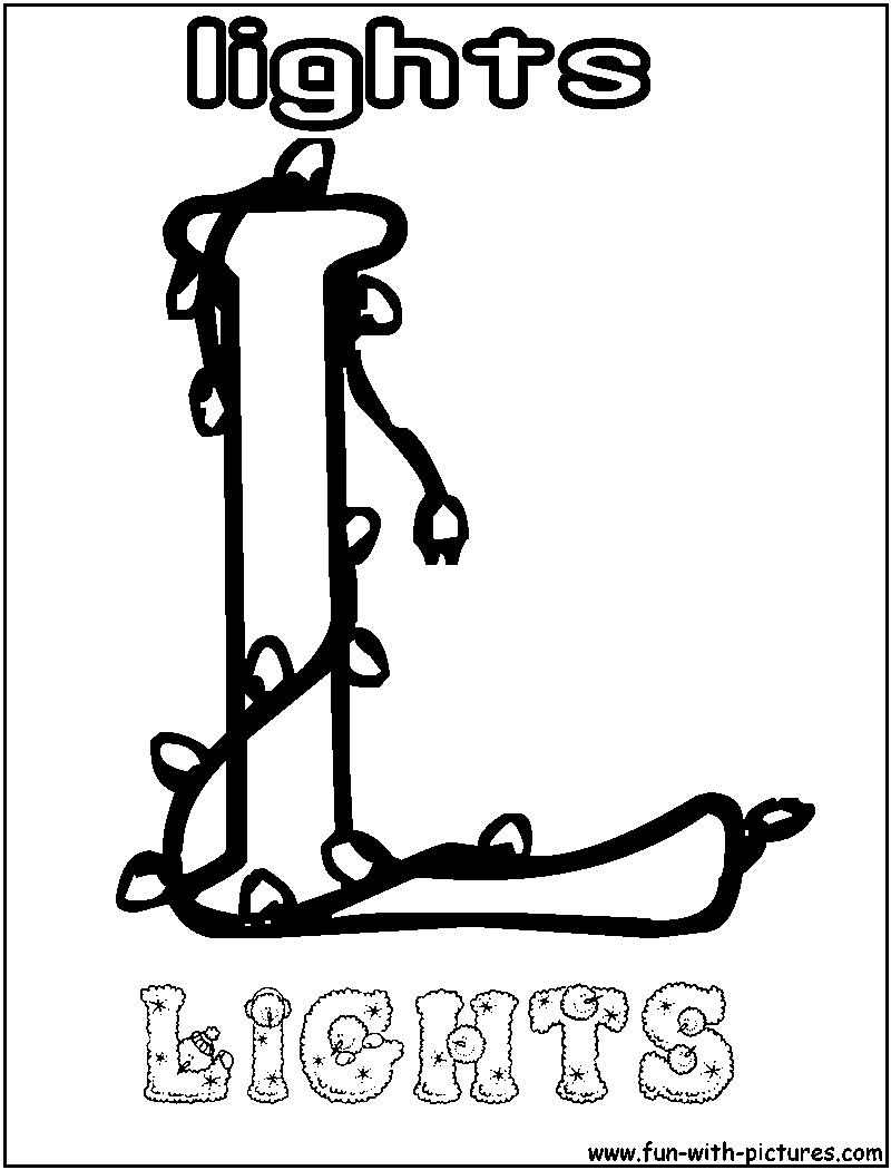 L Lights Coloring Page 