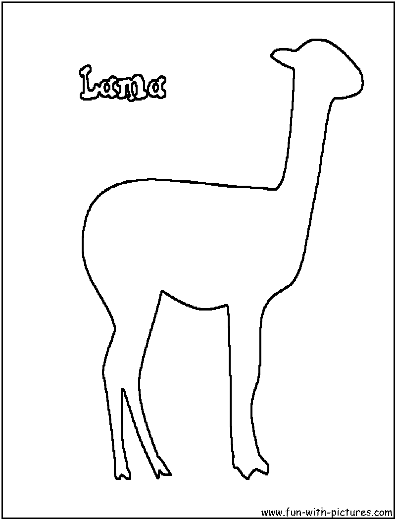 Lama Coloring Page 