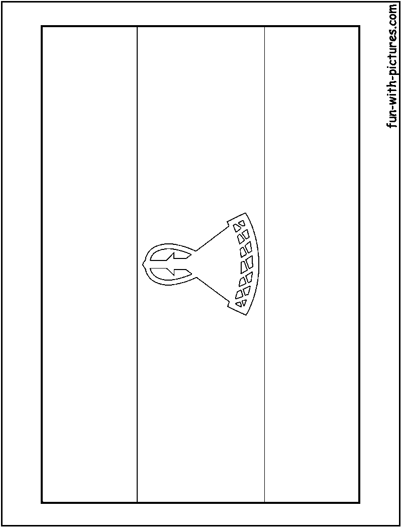 Lesotho Flag  Coloring Page