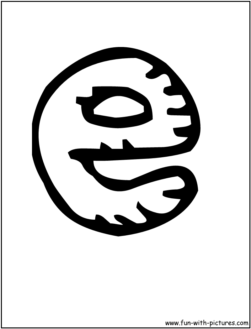 Letter E Coloring Page 