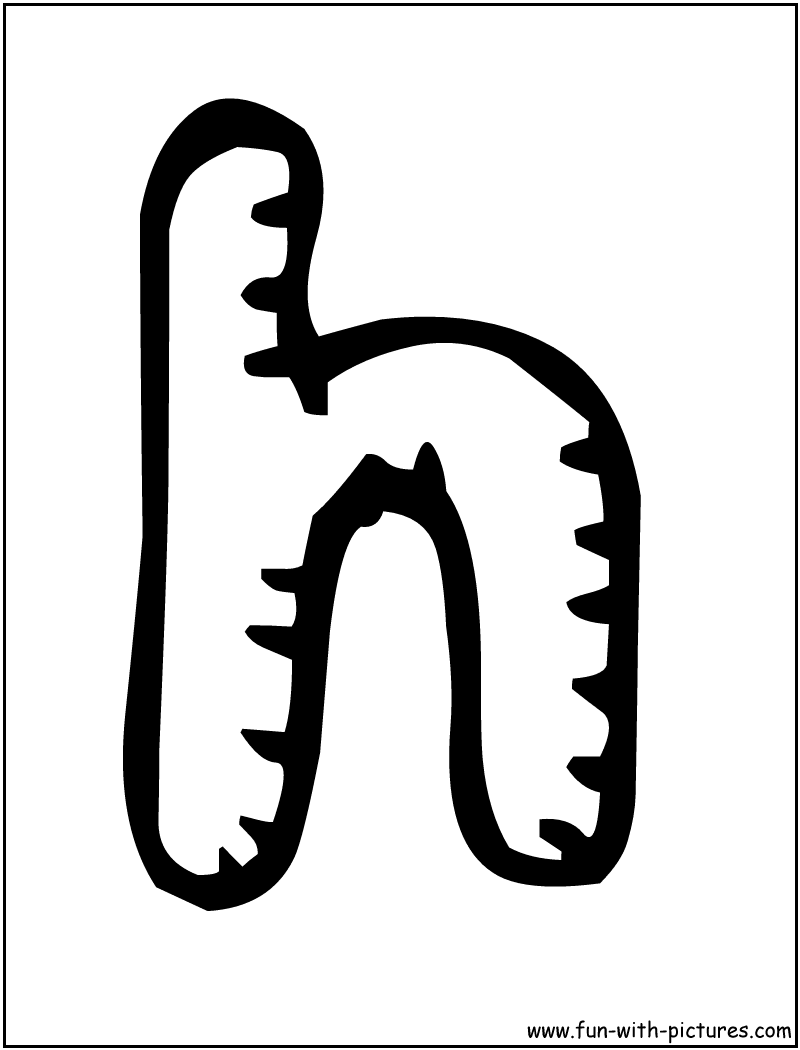 Letter H Coloring Page 
